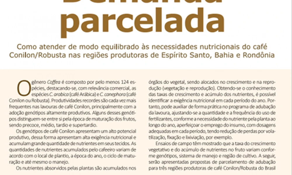 PDF) CAFÉ CONILON: Conilon e Robusta no Brasil e no Mundo